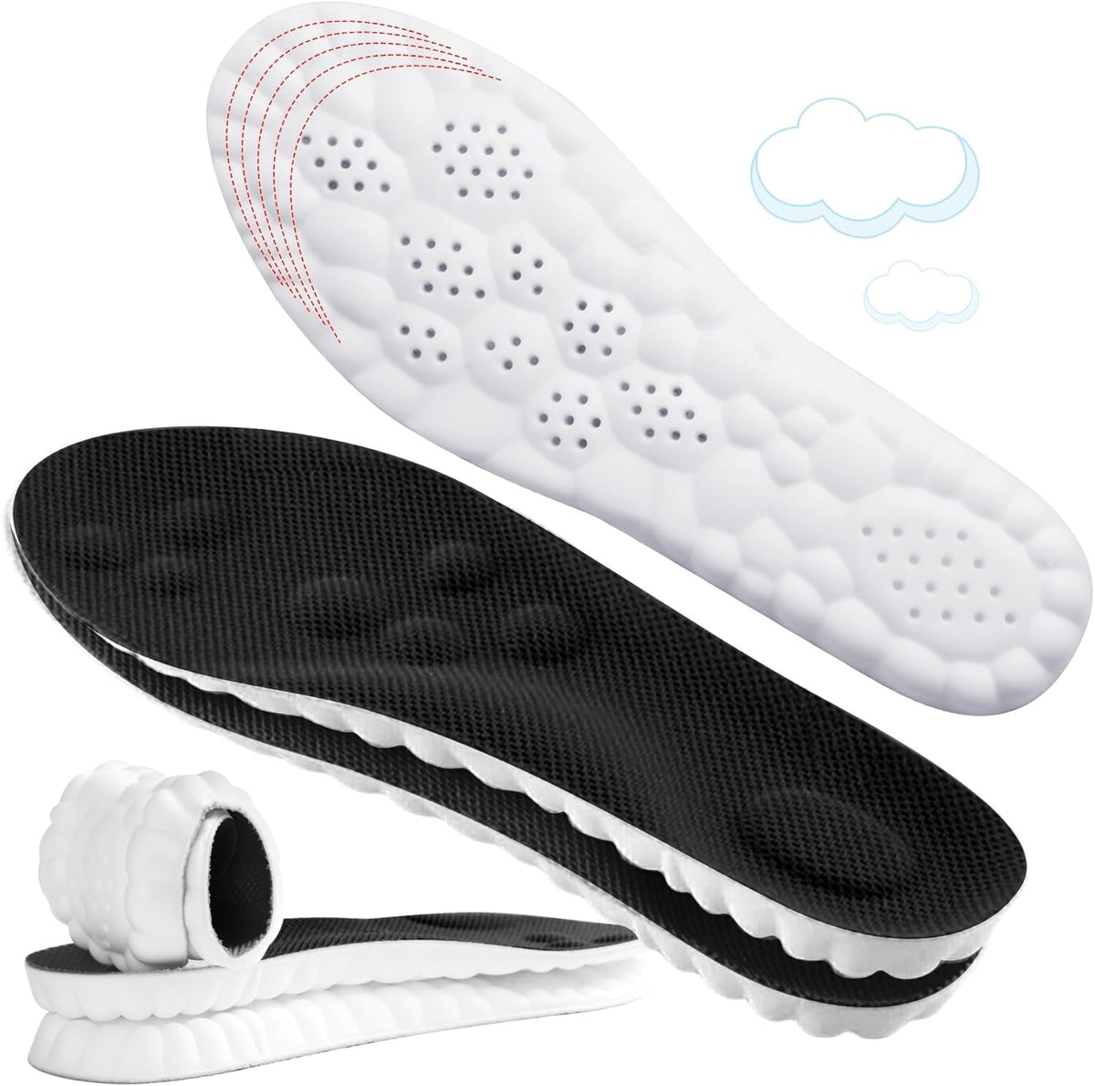 ENLOPQ box packaging for 4D Cloud Soles, ready for quick sizing.