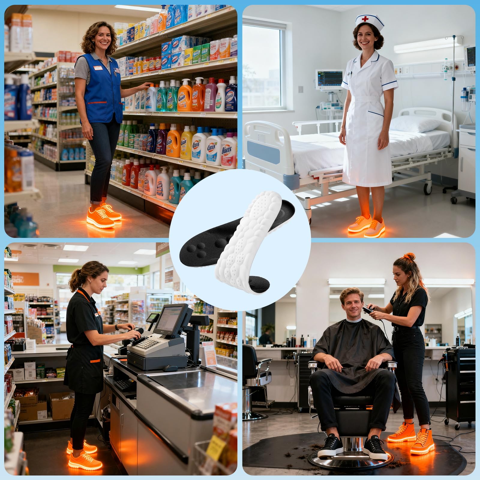 ENLOPQ trim-to-fit design enabling personalized sizing across shoes.