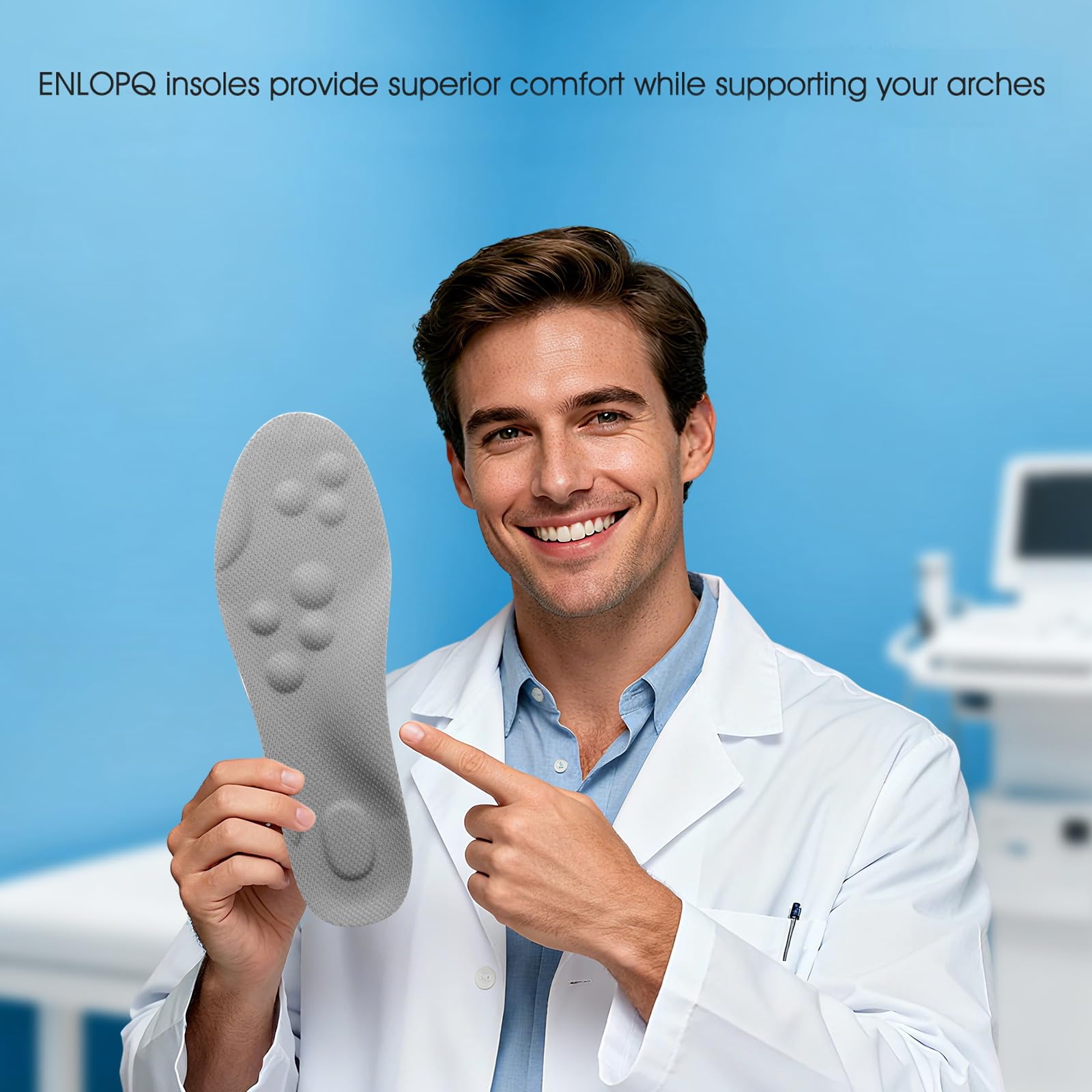 ENLOPQ trim-to-fit design demonstrates easy customization for different shoe types