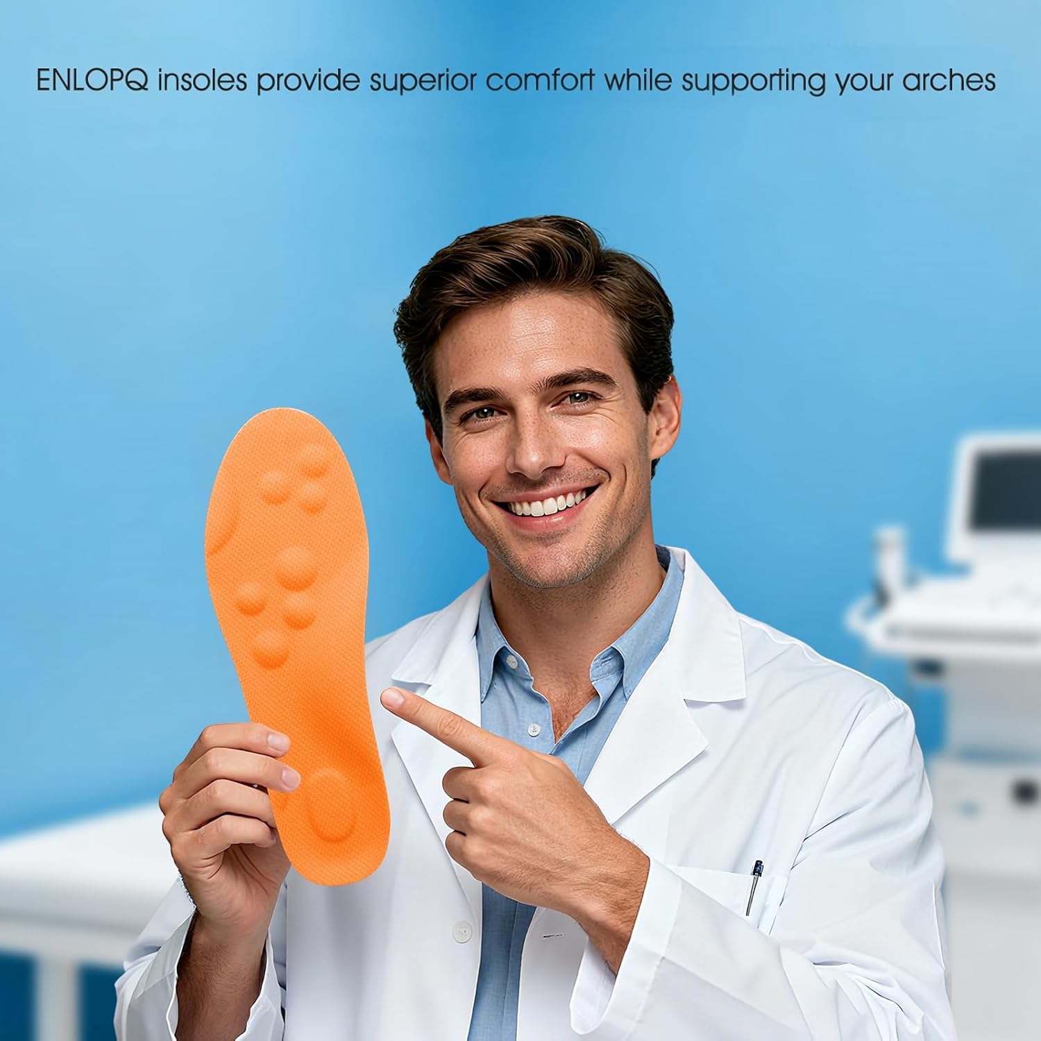 ENLOPQ U-shaped heel cup and shock absorption for stability