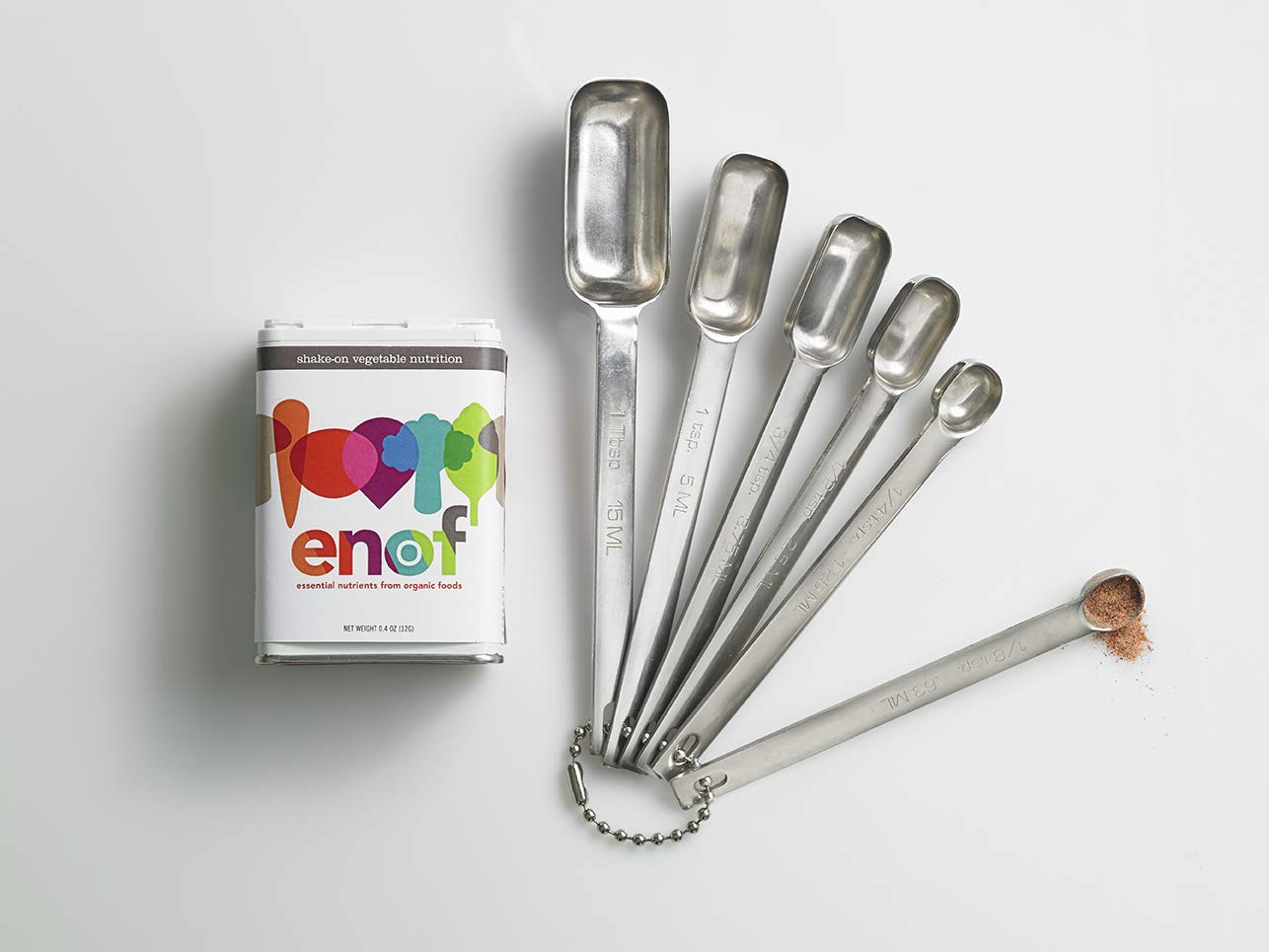 ENOF powder stirred into soup or sauce without altering flavor.