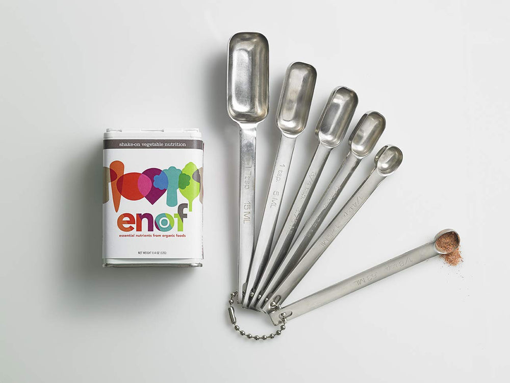 ENOF powder stirred into soup or sauce without altering flavor.