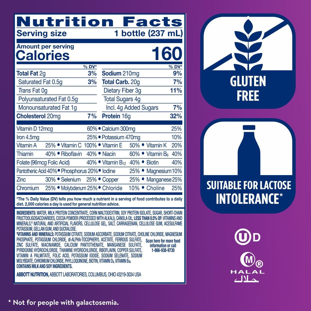 Ensure High Protein Milk Chocolate strawberry flavor bottle after workouts.