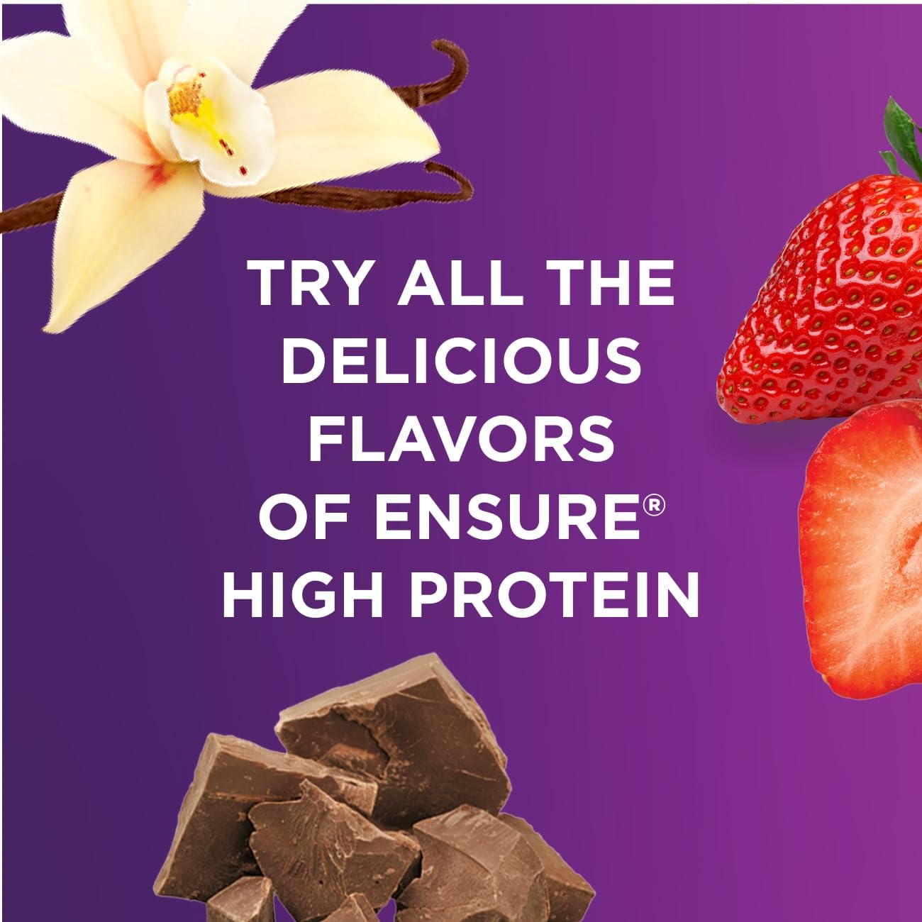 Nutrition facts for Ensure High Protein Vanilla Nutrition Shake highlight 16g protein per serving.