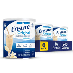 Ensure Original Vanilla bottle showcases complete nutrition for balanced meals.