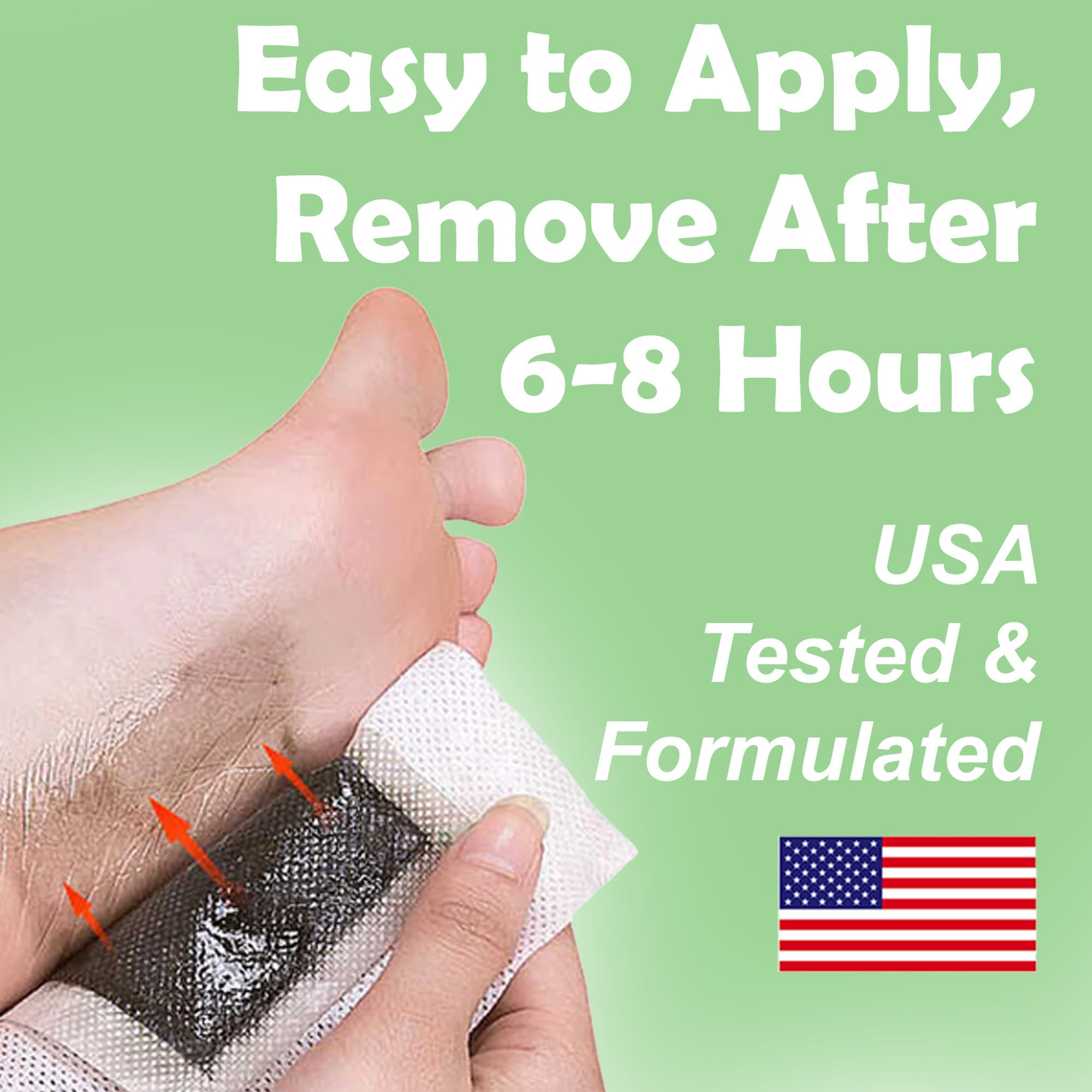Premium adhesives on EntreFeet foot patches ensuring secure overnight wear