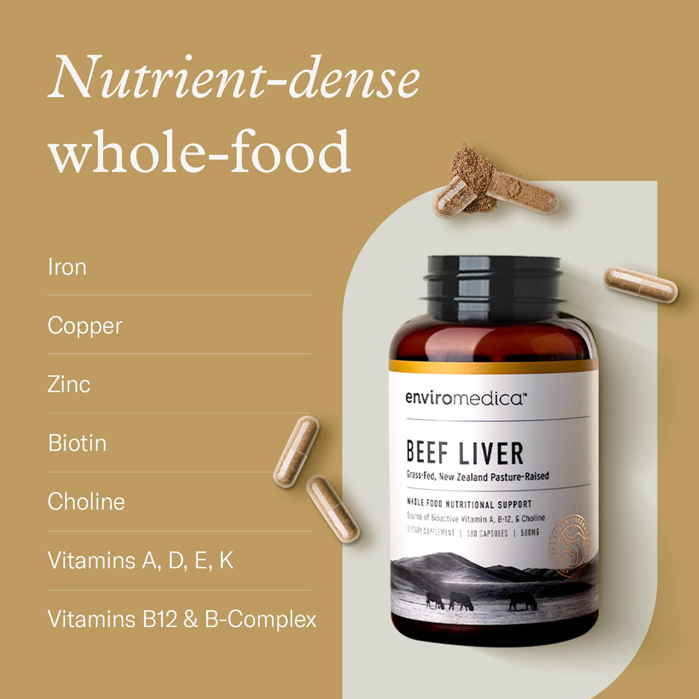 Enviromedica capsules serving idea image suggests daily usage for balanced nourishment.