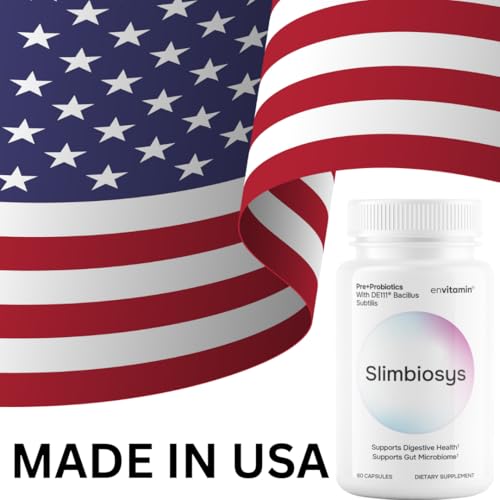 Envitamin Slimbiosys person holding capsule bottle during morning routine
