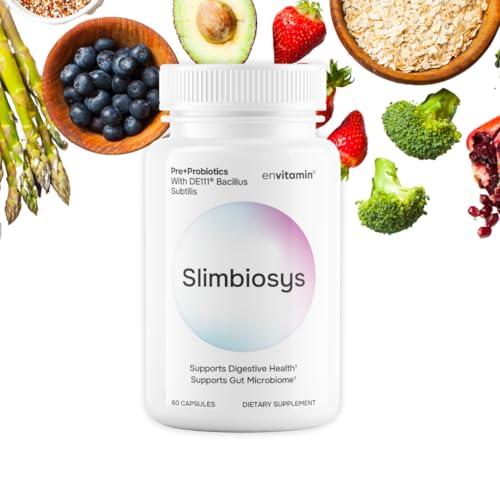 Envitamin Slimbiosys packaging with information card detailing usage suggestions