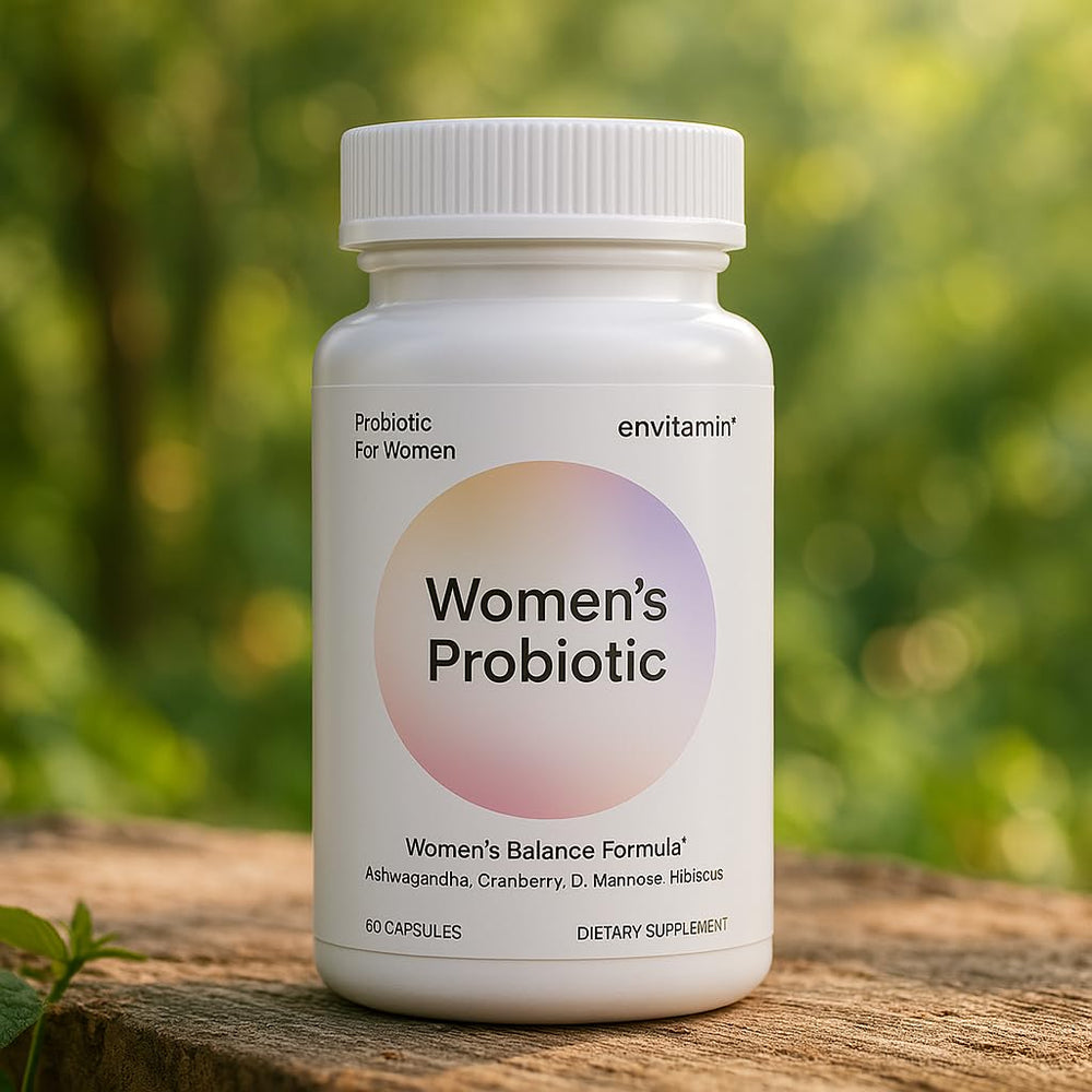 envvitamin Women Balance packaging front emphasizing USA-made quality