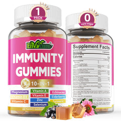 EnvyCure 10in1 immune gummies bottle for daily immune support.