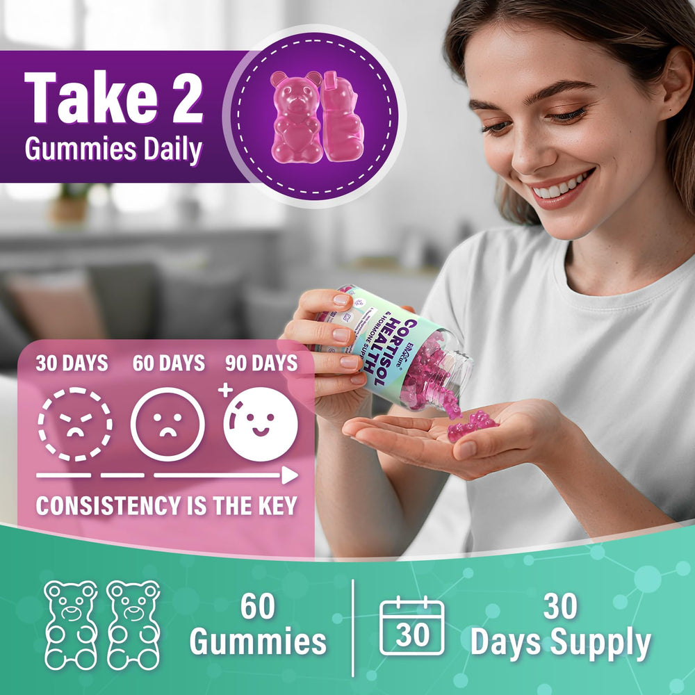 EnvyCure cortisol gummies daily routine scene promoting steady energy.