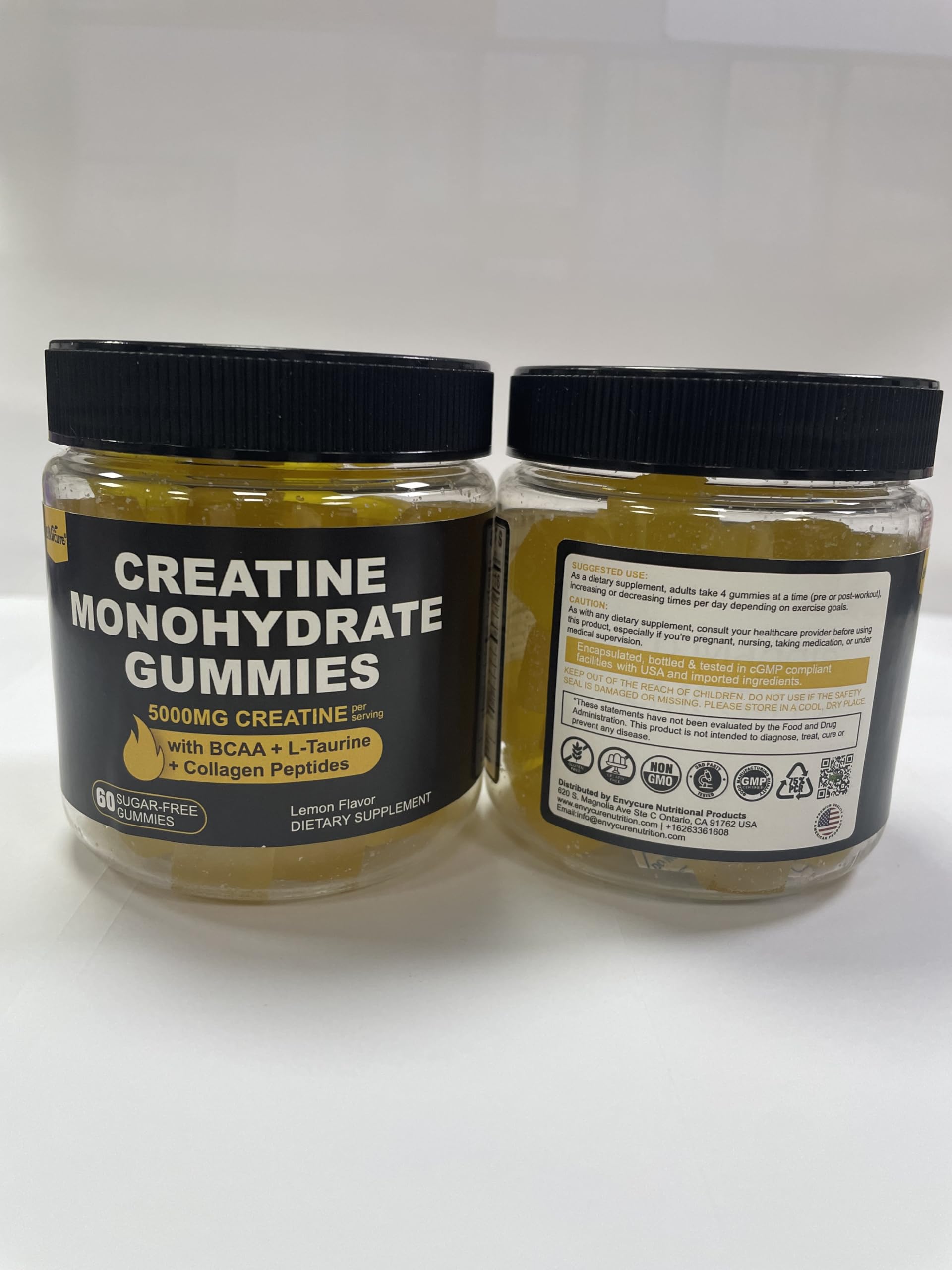 EnvyCure Creatine Gummies GMP-certified factory badge