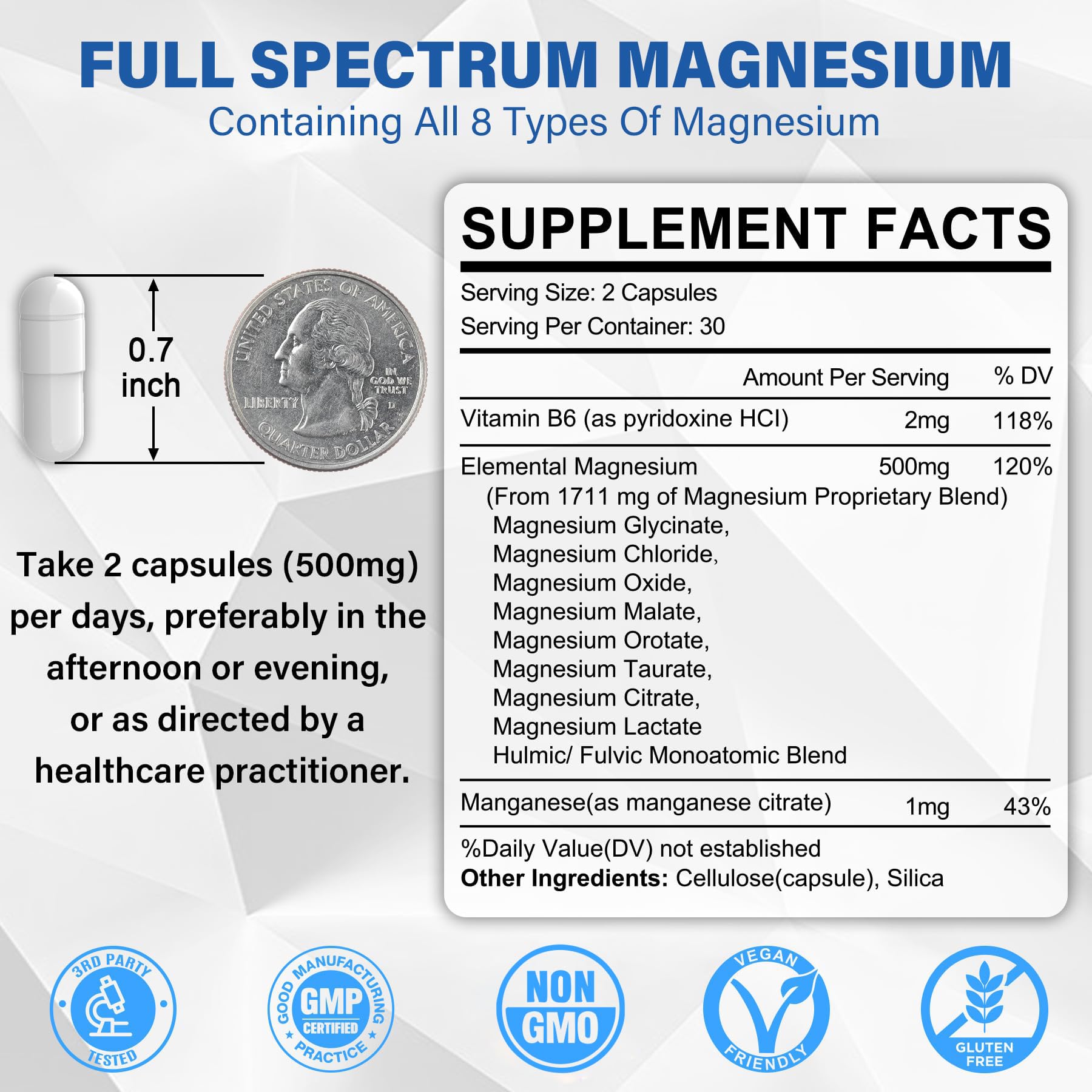 EnvyCure Magnesium Complex capsules close-up highlighting sleep support