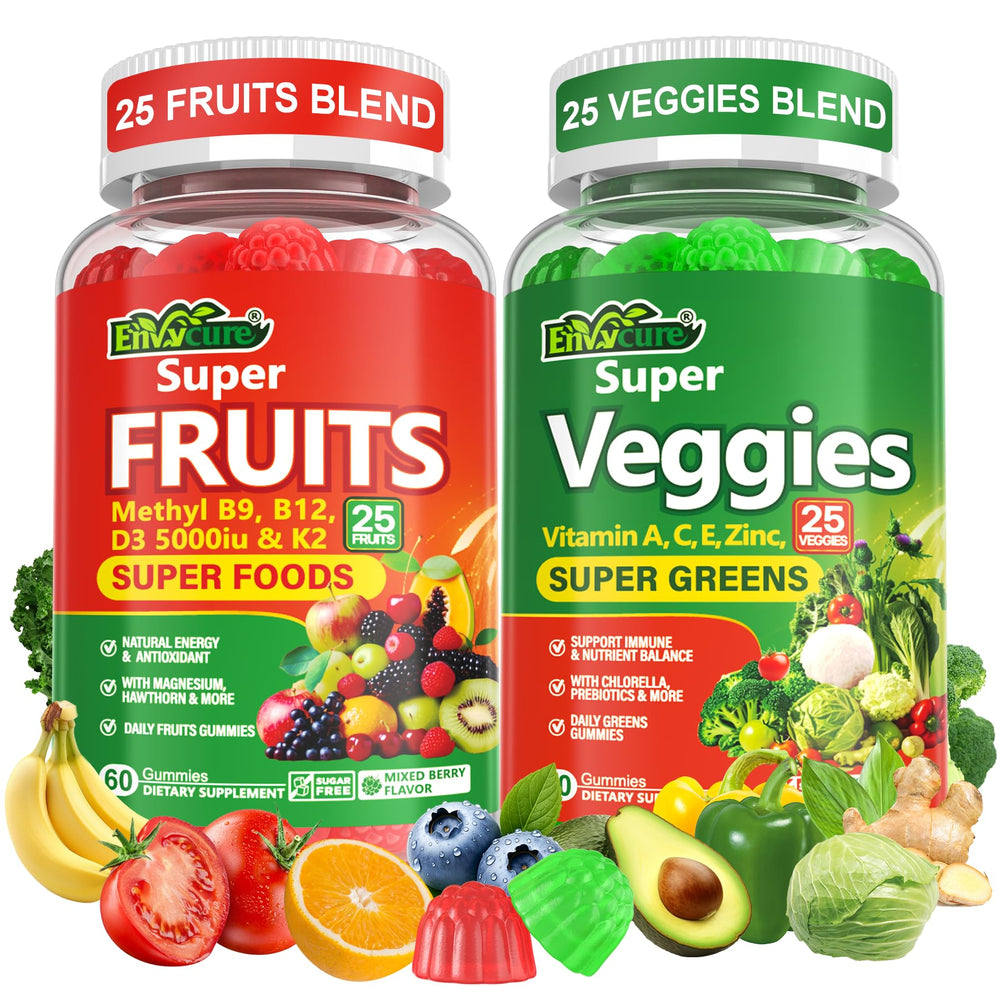 EnvyCure Super Greens Gummies bottle ready for daily immune support