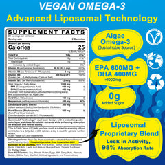 EnvyCure vegan omega-3 gummies closeup emphasizes tasty bite and sugar-free formula.