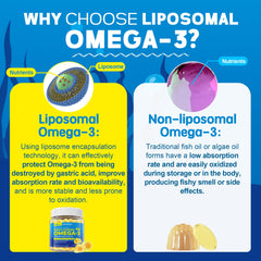 EnvyCure omega-3 label image shows liposomal technology for improved absorption.