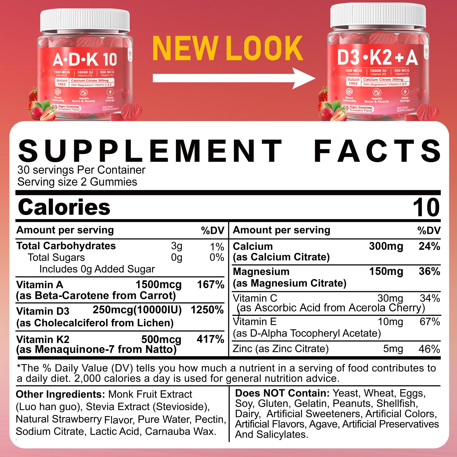 EnvCure Vitamin D3 K2 A Gummies close-up of chewy texture and pleasant flavor.