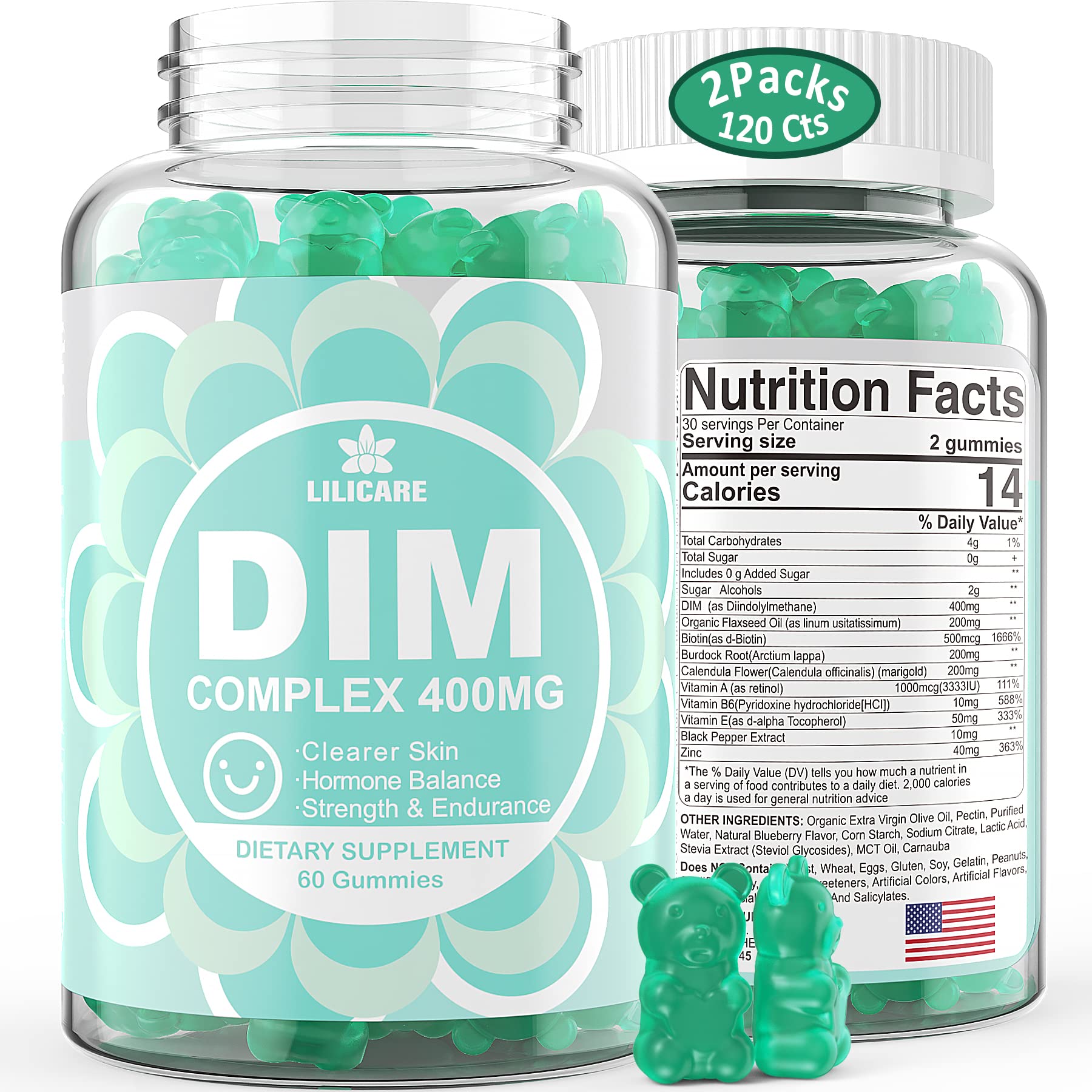 EnvyDeal DIM supplement bottle with 400 mg formula for hormone balance