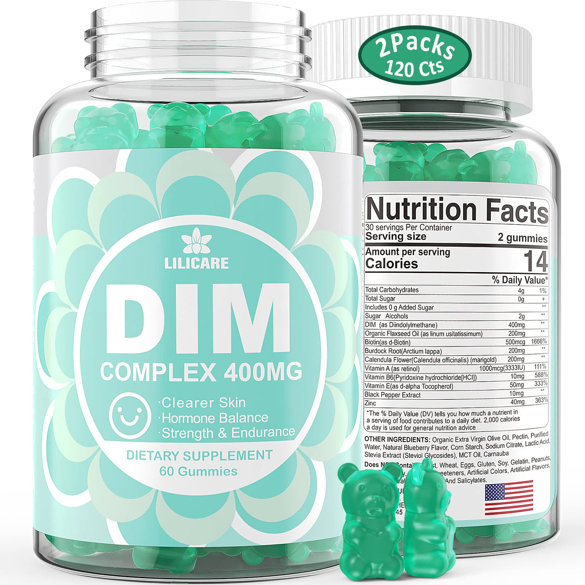 EnvyDeal DIM supplement bottle with 400 mg formula for hormone balance