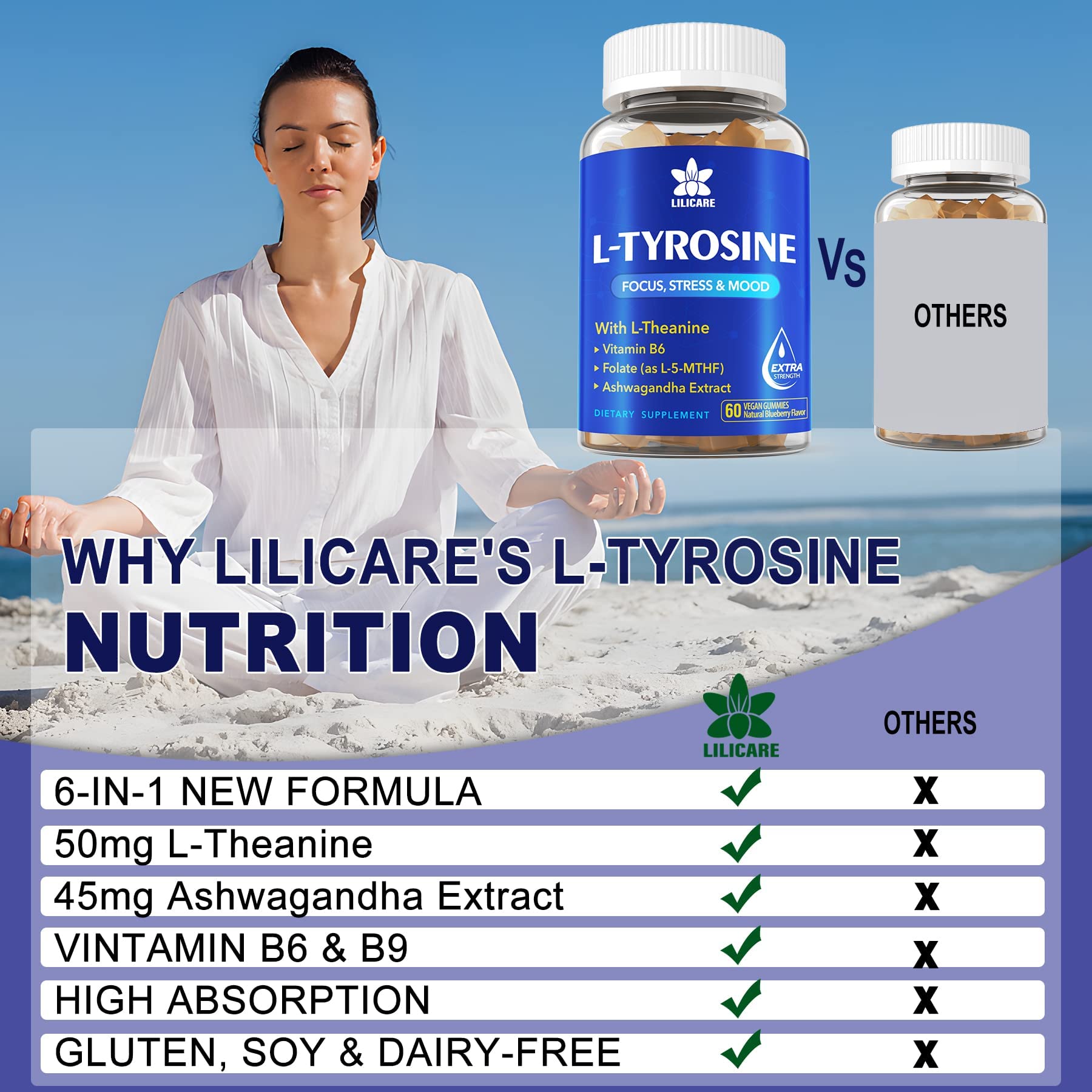 EnvyDeal gift bottle of L Tyrosine Gummies for daily wellness routine