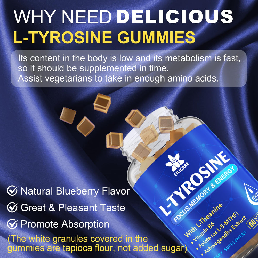 EnvyDeal L Tyrosine Gummies vegan, gluten-free and soy-free packaging