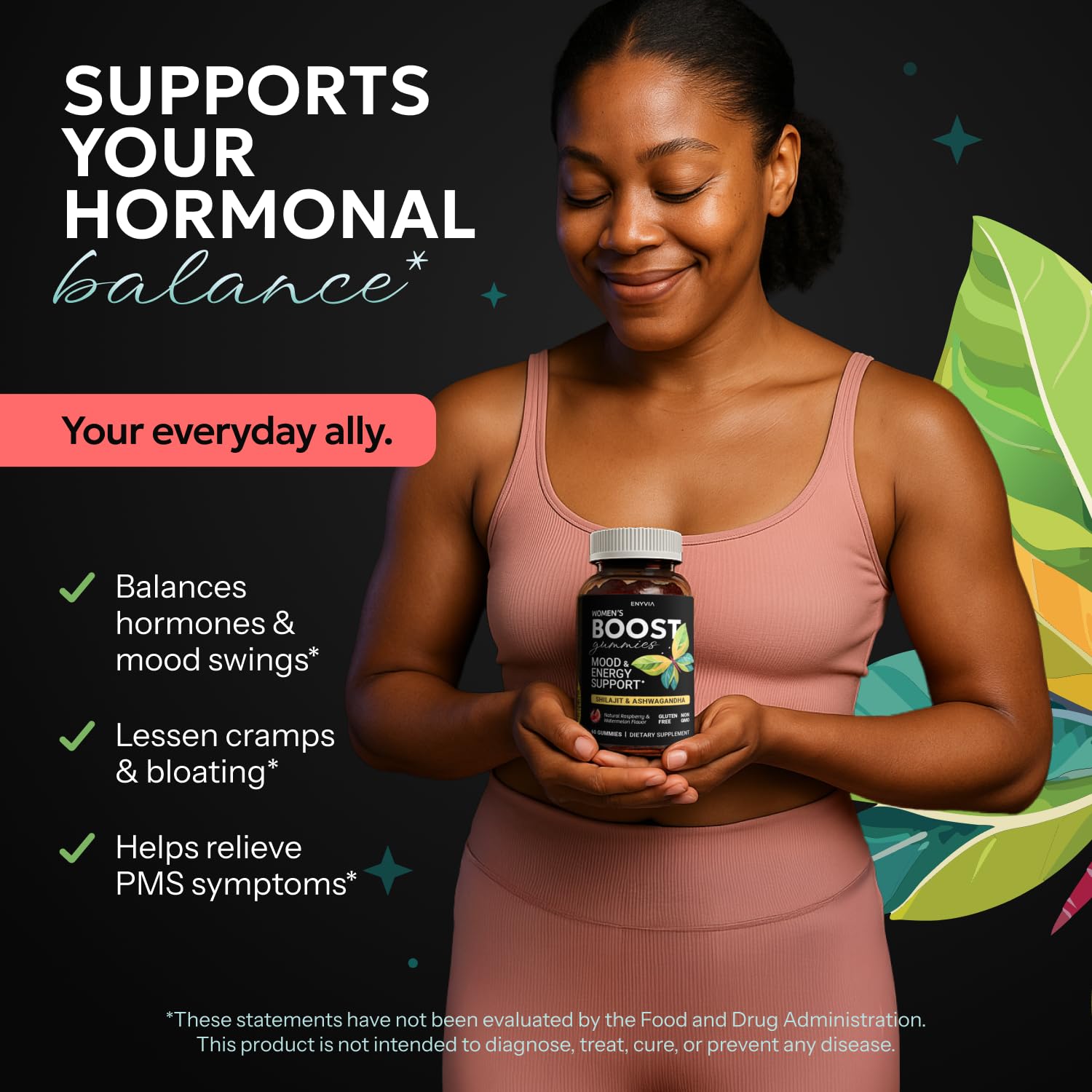 Enyvia mood-support gummies during daily routine.