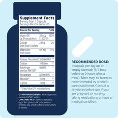 Enzyme Defense Pro label detail highlighting vitamin D3 and proteases