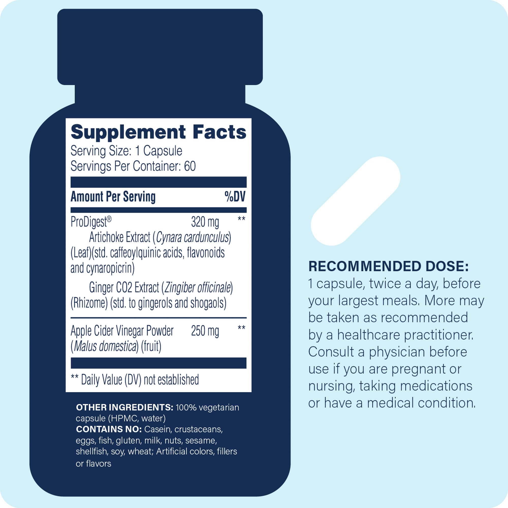 Enzyme Science GI Motility Complex capsules close-up showing natural enzyme blend.