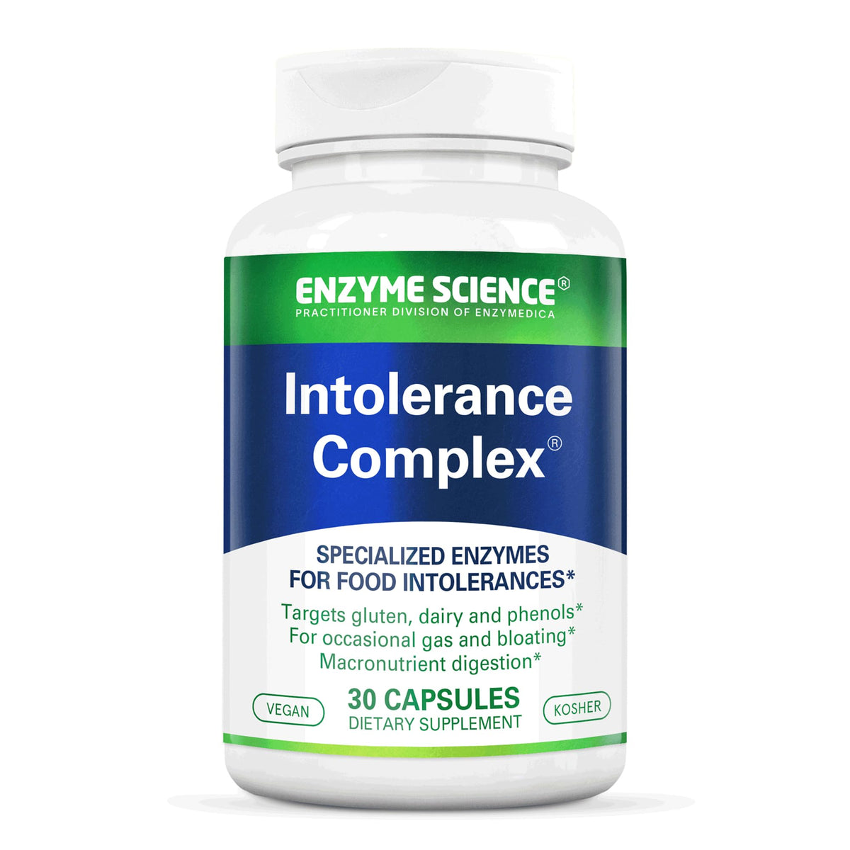 Enzyme Science Intolerance Complex bottle supports daily digestive routines.