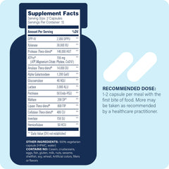 Close-up of Enzyme Science Intolerance Complex cap highlighting potency for sensitive digestion.