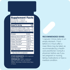 Closeup of Nattokinase Pro capsules highlighting vegan and kosher certification.