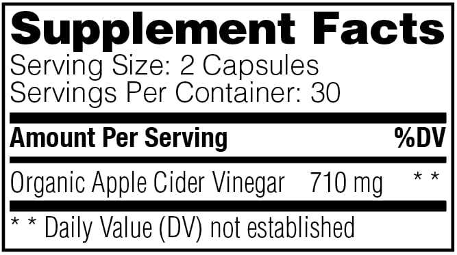 Enzymedica Apple Cider Vinegar with Mother in easy capsules.