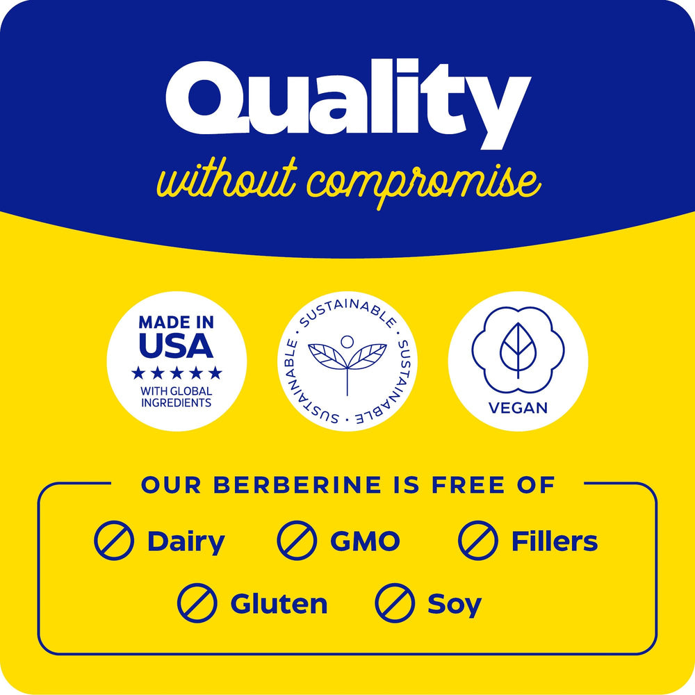 Enzymedica Berberine nutrition label notes no fillers or GMOs.