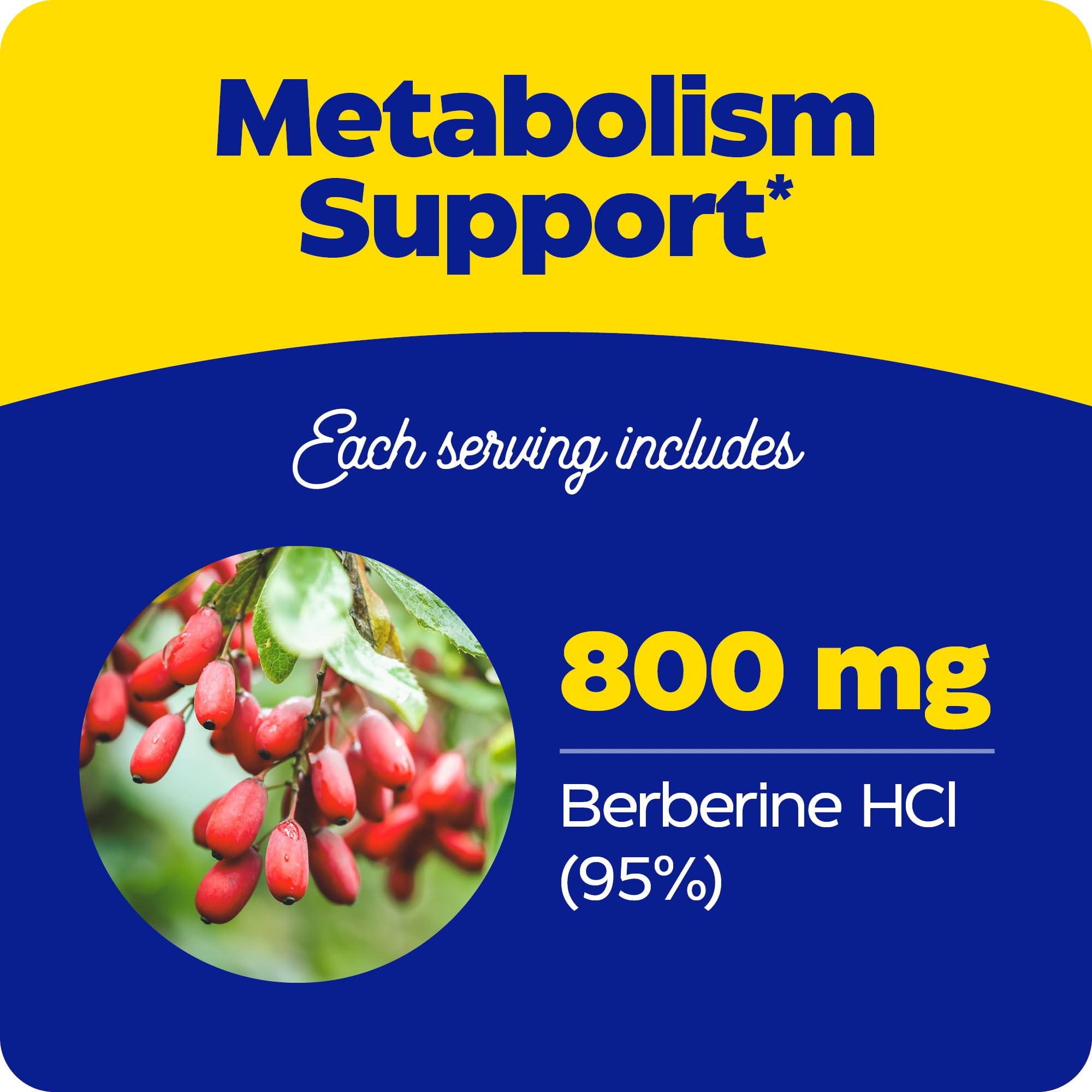 Enzymedica Berberine sustainability badge signals eco-friendly sourcing from barberry.
