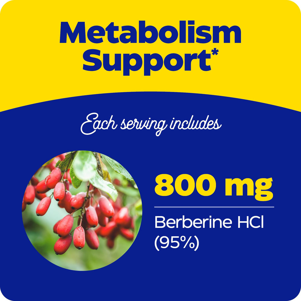Enzymedica Berberine sustainability badge signals eco-friendly sourcing from barberry.