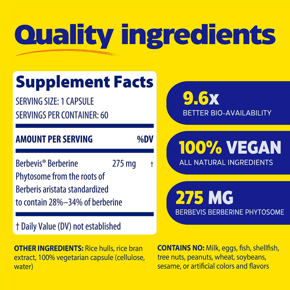 Enzymedica Berberine Phytosome capsules for ongoing metabolic support.