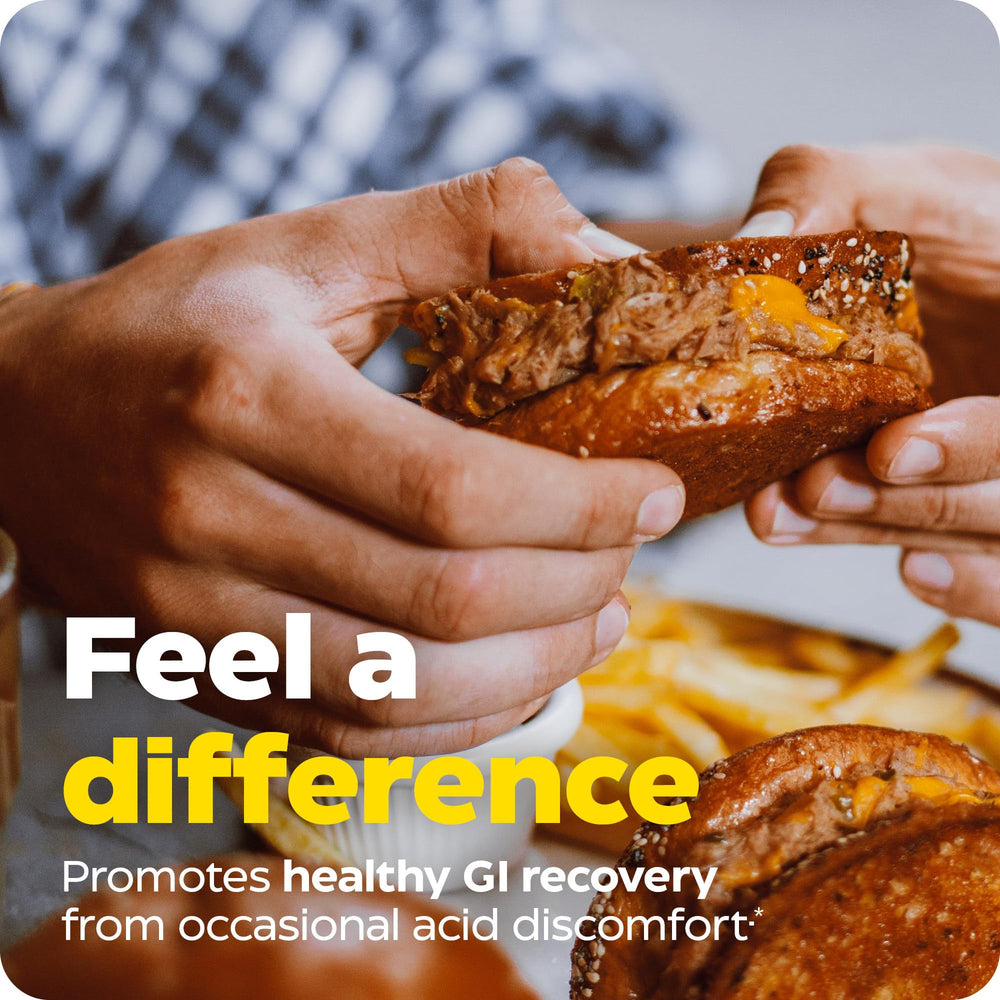 Enzymedica Acid Soothe in hand, ready to support digestion when needed.