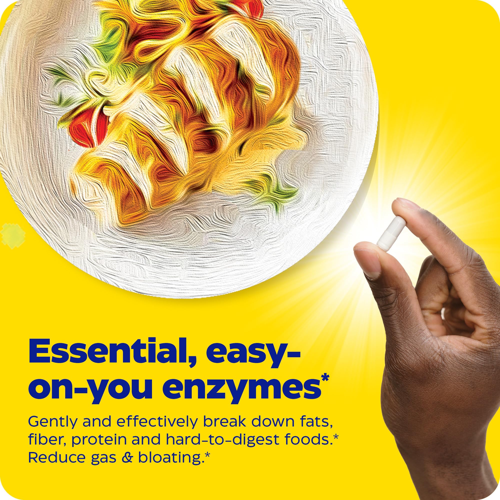 After-meal plate with Digest Basic to ease bloating.