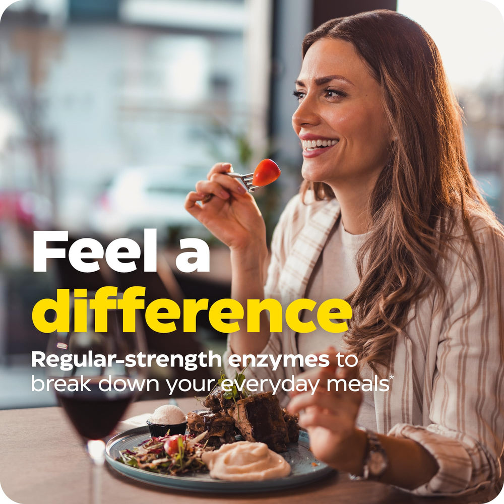 Enzymedica Digest daily-use bottle, supports meals from fats to carbs