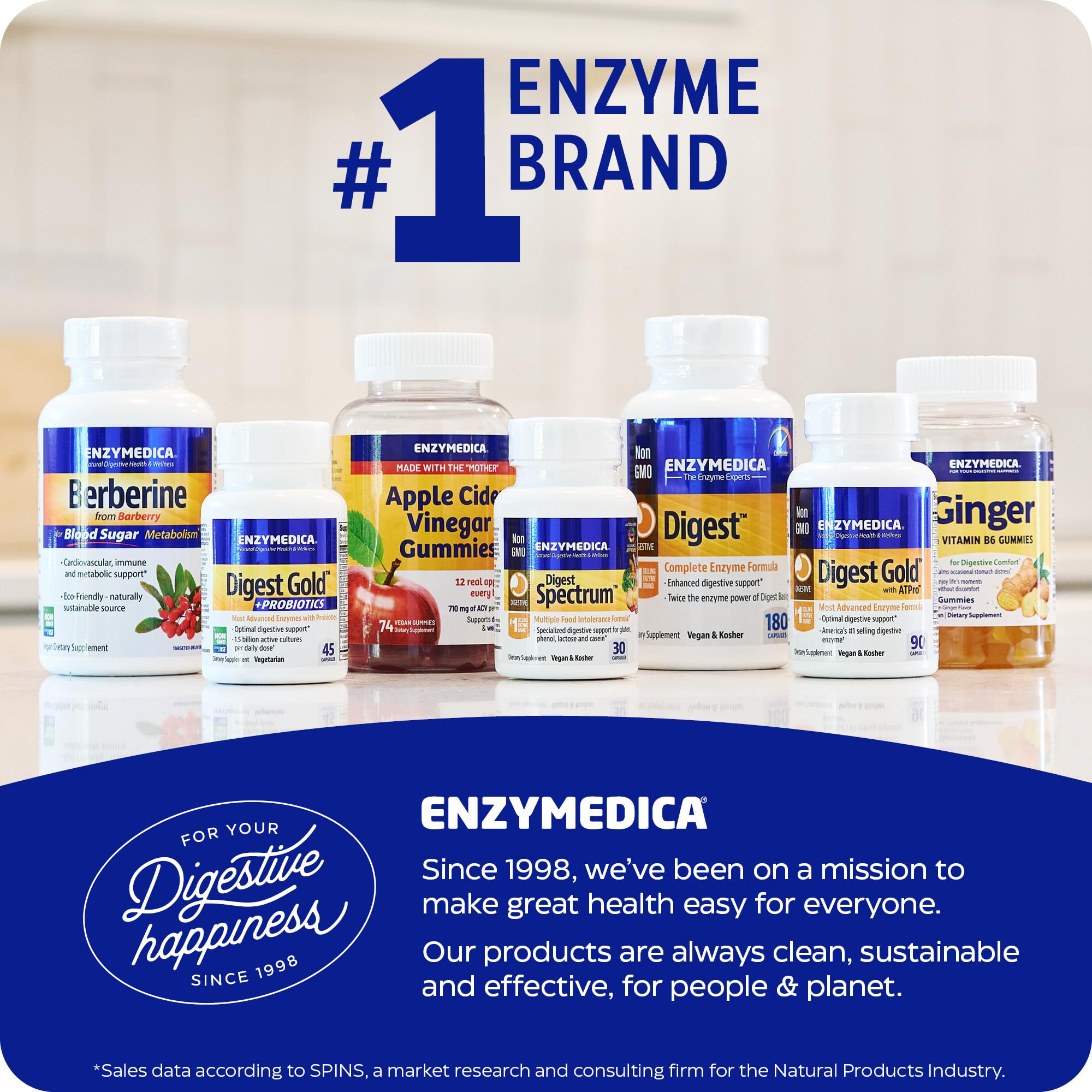 Close-up view of Enzymedica Digest capsule texture inside the container