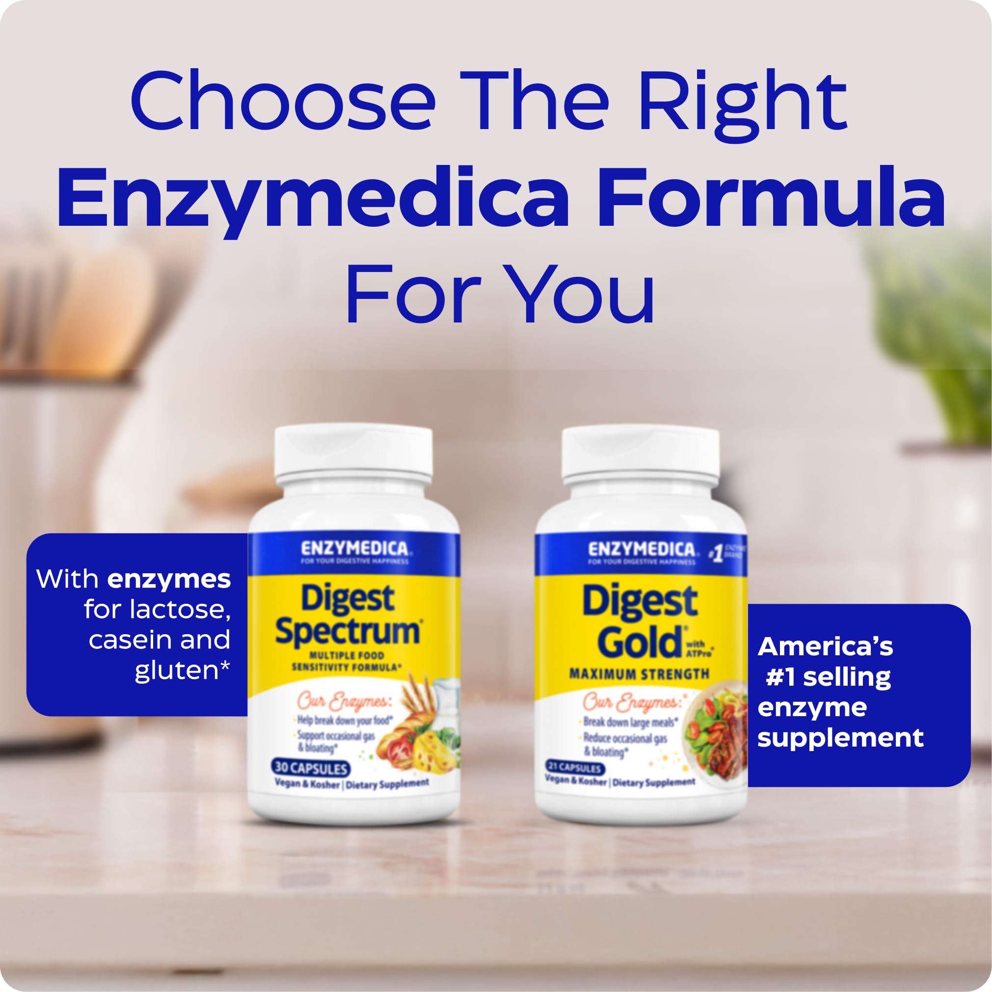 Boxed Enzymedica Digest Spectrum packaging on a clean counter