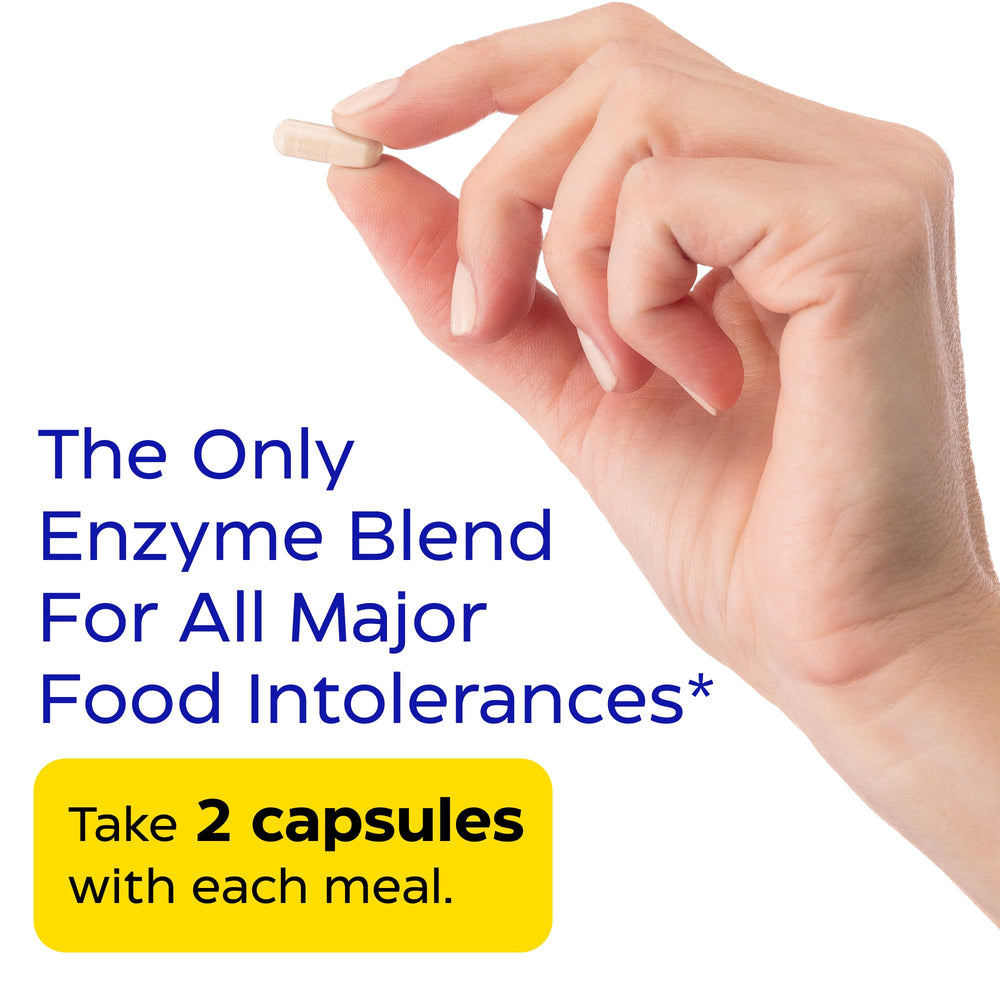 Capsules indicating digestion of proteins fats and carbohydrates