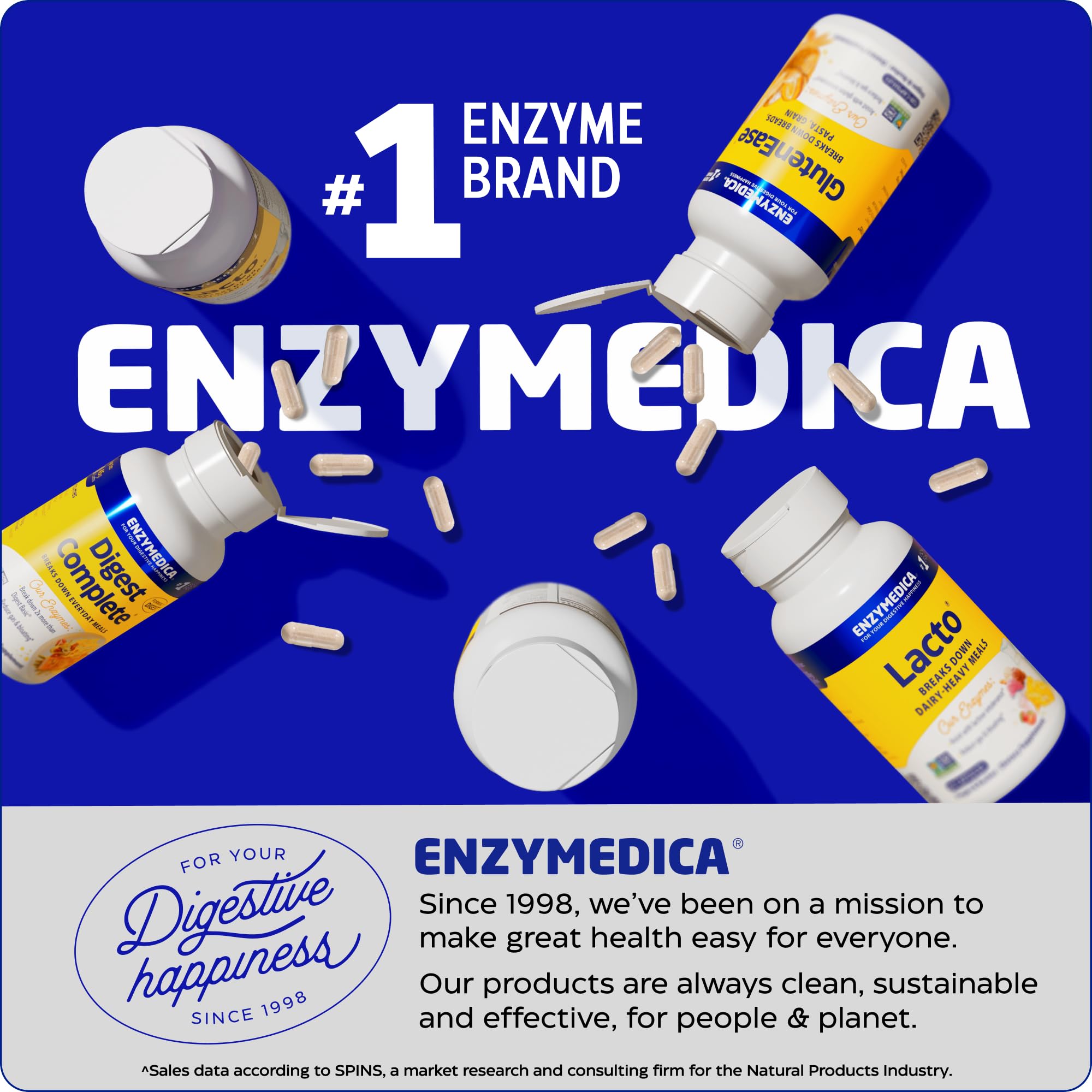 Enzymedica Digest Spectrum vegan gluten-free label close-up emphasizes allergen-friendly formulation.