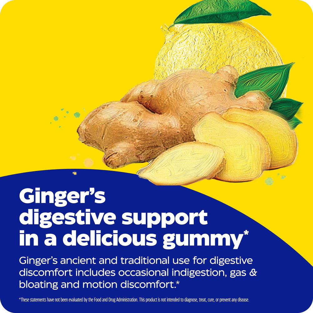 Enzymedica Ginger & Vitamin B6 Gummies 200 mg ginger content showcased