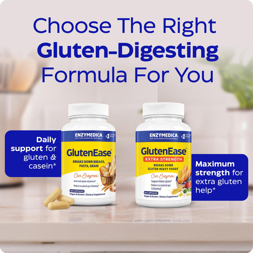 Simple dosage reminder for GlutenEase: one capsule per meal.