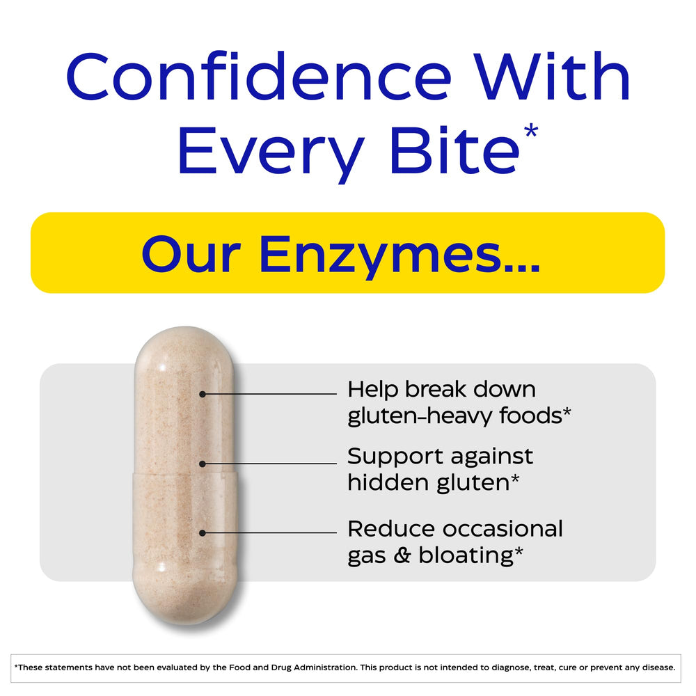 Enzymedica GlutenEase Extra Strength capsules ready for easy dosing.