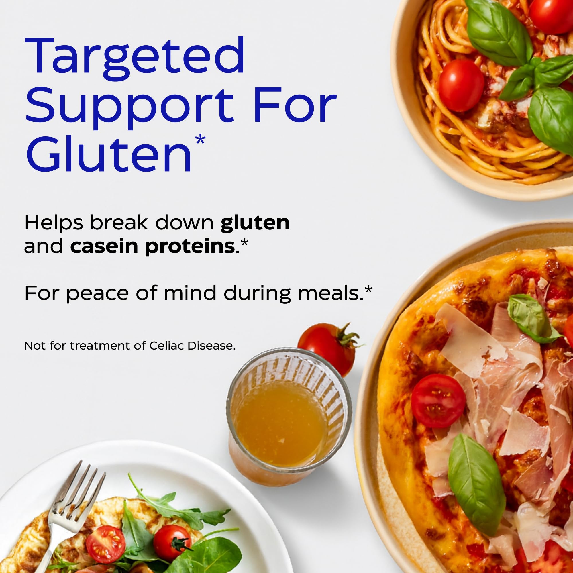 Enzymedica GlutenEase label detail shows gluten- and dairy-free formula benefits.