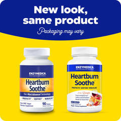 Enzymedica Heartburn Soothe bottle front view, convenient chewables