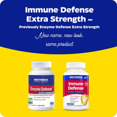 Enzymedica Immune Defense bottle side highlighting compact capsule format for daily use